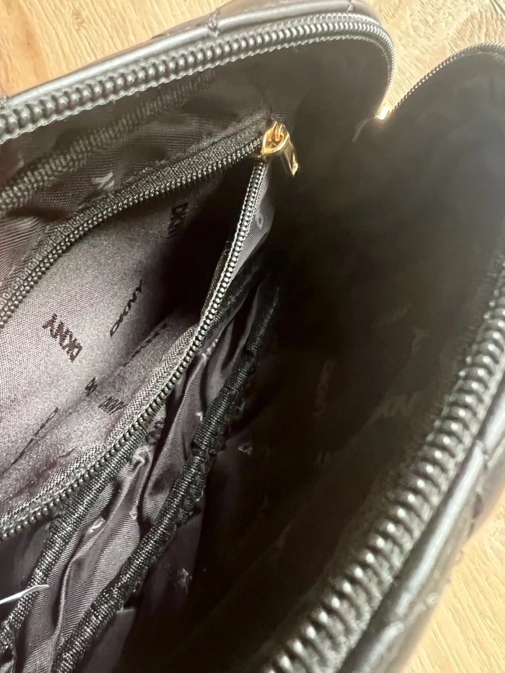 DKNY Black Quilted Belt Bag NWOT